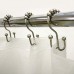 Double Glide Shower Rings Hooks Brushed Nickel Rustproof Stainless Steel for Shower Curtain Rods 12 Count - B07DZD2L7T